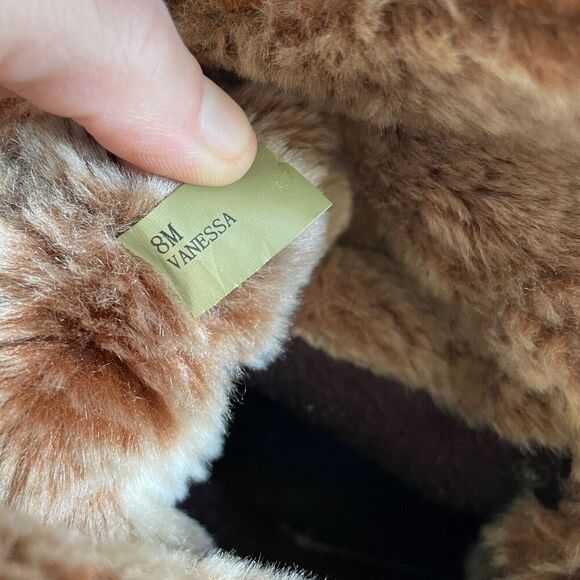 ISO Isotoner Vanessa Suede Leather Wedge Heel Boot Chestnut Brown Womens Size 8 - Picture 13 of 14